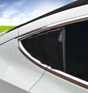 Tesla Model 3 20172020 Araba Arka Yan Pencere Kapağı Sahte panjur çıkartma çerçevesi abs karbon parlaklığı krom dış kalıplama Trim9581976