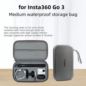 Insta360 GO3 Debriyaj Çantası için Aksesuarlar Orta Gri Taşınabilir Kutu Insta360 Go 3 Bag Spor Kamerası Aksesuarlar Koruyucu Kılıf