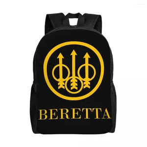 Рюкзак 3D -печать Berettas рюкзаки для девочек мальчики для мальчиков, военные, любитель колледжа, школьные сумки, женщины, мужски, мешка, подходит для 15 -дюймового ноутбука