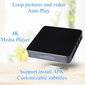WiFi 4 USB Destek SD Kart HDD USB Disk Otomatik Oyun Ppt Müzik Reklamları Video Oyuncu TV Kutusu
