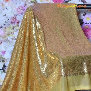 Royaltime-Rose Gold/Lacivert/Kırmızı/Pembe/Siyah 4ft (125cm) Genişlik Sequin Materyal Elbise/Ayakkabı/Düğün/Partisi için Yarım Yarda