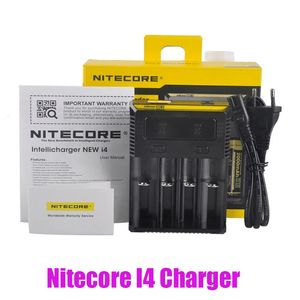 Аутентичный nitecore new i4 зарядное устройство Digicharger ЖК-дисплей батарея интеллектуальная 4-слоты Зарядка для IMR 18650 20700 21700 Universal Li-Ion Battery Chargers подлинные