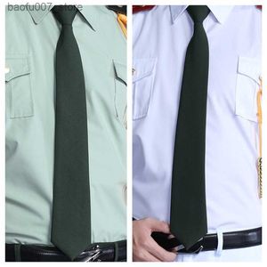 Boyun bağları Flagbureer kravat düz renkli tembel değil düğüm güvenlik satıcısı iş kravat siyah ordu yeşil bant koroirq