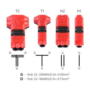 5pcs Hızlı Elektrik Kablosu 1/2 Pin I T Türü LED Şerit Araç Elektrikli Tel Konektörlü Tel Ekleme Konektörleri 22-18AWG