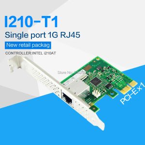 Kartlar Fanmi I210T1 GIGABIT Ethernet/Ağ Kartı (NIC), Tek Port RJ45 PCI Express 2.1 x1 Denetleyici: Intel I210