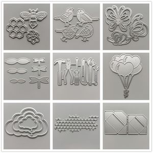 (28 stil) Hayvanlar Araba Metal Kesme Dies DIY Scrapbooking Kağıt Fotoğraf Albüm El Sanatları Kelebek Yay Kalıp Yumruk Şablonları