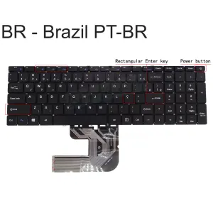 Teclast F15S için ABD Fransız Azerty Brezilya Klavyesi, Bmax X15 Defter Klavyeleri Amerika Birleşik Devletleri ABD İngiliz Brezilya Ptbr Düzeni
