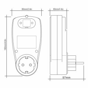 AB Dijital LCD Enerji Watt Metre Wattmetre Watt Elektrik KWH Güç Monitörü Elektrik Ölçer Ölçüm Outlet Güç Analizörü