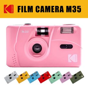 Kamera Kodak Vintage Retro M35 35mm Yeniden Kullanılabilir Film Kamera Sabit Odak Odak Lens Manuel Film Sargı ve Geri Sarma Build Flash