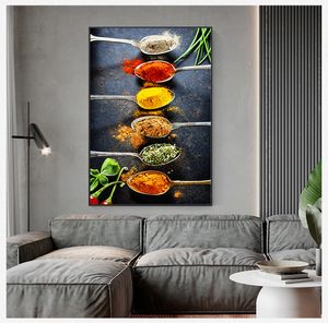 Номера специи перец травы кухня ресторан ресторан дома декор стены искусство изображения 1 куски