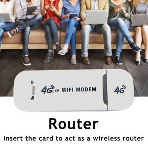 Маршрутизаторы 4G Wi -Fi Router Mobile Portable Wireless LTE USB 4G модем модем нано -карта слот карманной точки горячей точки антенны Wifi Dongle