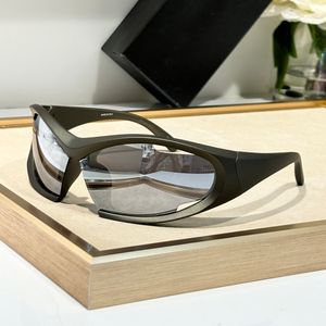 Солнцезащитные очки Shield Wrap Серый серебряный зеркал