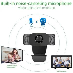 Веб -камеры Новая камера веб -камера 1080p Webcam HD со встроенным HD Microphone 1920 x 1080p USB Видео веб -камера для видеоконференции по компьютерному ПК.