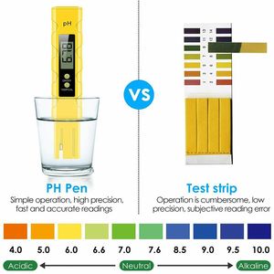 ZK30 Yüksek Doğruluk 0.01 LCD Dijital PH Metre Test Cihaz Su Yiyecekleri Akvaryumu Havuzu Hidroponik Cep PH Test Cihazı Büyük LCD 0-14 pH