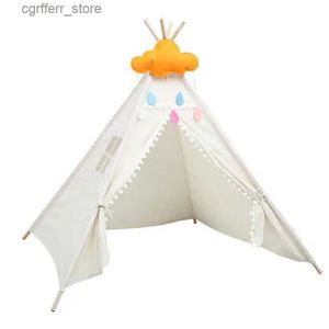 Oyuncak çadırlar bebek çadırları taşınabilir katlanabilir oyun teepee karikatür sevimli Hint çocuk çadır açık çocuk oyun ev tuval üçgen playhouse l410