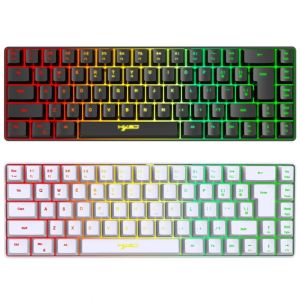 Клавиатуры Mini RGB 60% игровая клавиатура, 68 клавиш небольшие компактные USB Rainbow Light Light Light Light Light Keyboard для ноутбука для ноутбука