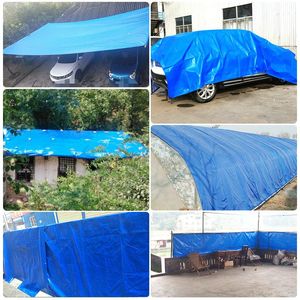 Büyük boyut 0.28mm PE TARPAUIN BAHÇE Gazebo rüzgar geçirmez yağmur geçirmez su geçirmez kumaş ev avlu araba tente muşamba bitki kulübesi kapağı