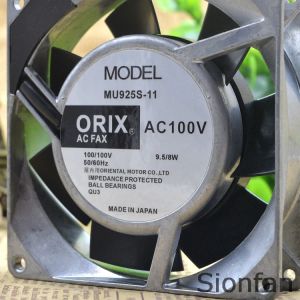 Oryantal Orix MU925S11 AC100V 9.5W 8W 9cm 9225 Metal Çerçeve AC Fan Testi Çalışıyor