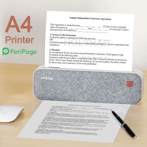Yazıcılar Peripage A40 Taşınabilir A4 Kağıt Yazıcı Mini Mürekkepsiz Termal Yazıcı Kablosuz Bluetooth Bağlantısı Telefon Fotoğraf Belgesi