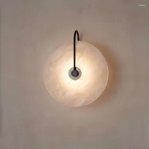 Настенная лампа скандинавская мраморная гостиная современная простая спальня спальня фон