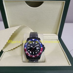 Настоящее фото с коробкой для часов, мужчины, 40 мм чернокоманная керамическая рамка Pvd/DLC, покрытая сталью 126710, юбилейный браслет механические мужские спортивные автоматические часы