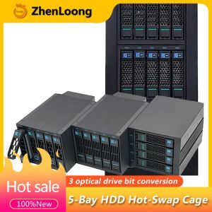 Цепь/шахтер 5bay Hot Swap Hard Disk Cage Mobile 3.5 -дюймовый SATA SSD HDD Резюме