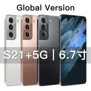 S21 5G Çapraz Sınır Ötesi Stokta Yeni Varış 3G Android Akıllı Telefon 6.7 inç Su Damlası Ekran All-One Makinesi Dış Ticaret Teslimi