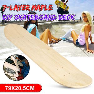 80x20см 8-слойный кленовый кленовый скейтборд двойной вогнутые скейтборды натуральные деревянные скейт-палуба Skateboarder Diy Deck Deck