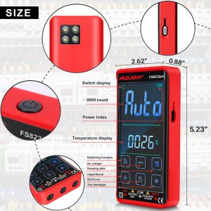 Huajiayi Smart Multimeter 9999 Counts Counce Scence Screen MultiMetro Color LCD -дисплей цифровой DC AC -конденсатор OHM Diode NCV