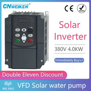 Solar -Wechselrichter 7,5 kW 380 V Solar variabler Frequenzantrieb VFD 3 PS Ausgangswasserpumpe Treiber Geschwindigkeitsregelung