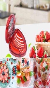 Hızlı Çilek Kesici Dilimleyici Meyve Oyma Araçları Salata Berry Kek Dekorasyon Kesici Mutfak Gadgets ve Accessories5548092