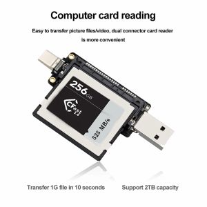 Okuyucular PH851 Taşınabilir CFAST Bellek Kartı USB3.1 TYPEC Tip A+C Kartı Okuyucu Destek Dizüstü Bilgisayar Tablet Defter için