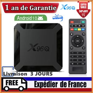 Box Best X96Q Smart Android 10.0 TV Box AllWinner H313 1G8G 2G16G Media Player X96Q Smart IP TV Set Top Box Ship от Франции