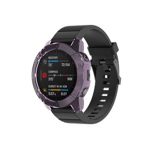 Garmin Fenix ​​6 Pro 6s için 6x Pro Yumuşak Kristal Clear TPU Protector Case Kapak Çerçevesi Akıllı İzleme Aksesuarları Fenix6 Fenix6x Kabuk