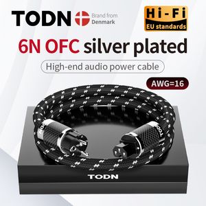 Todn Silver Lated OFC US AC Power Power Power Cable Hifi American Standard Audio CD усилитель усилитель Amp US Power Cables Eu US Plug Pow