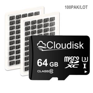 Kartlar Cloudisk 100pcs Ultra Micro SD Kart Flash Bellek Kartı 64GB 32GB 16GB 8GB 4GB 2GB C10 A1 TF Kart MicroSD Telefon Tableti