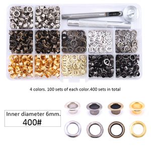 DIY Grommet Kit Metal Eyelets Koni Saplamalar Çiviler Punk Düğmesi Perçinler Set Giysiler için Set Deri El Sanatları El yapımı