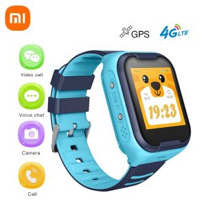 Saatler Xiaomi 4G Smartwatch Çocuklar Çocuk WiFi+ GPS+ Baz İstasyonu Destekli Konumlandırma Video Çağrı Su Geçirmez Kamera Akıllı İzleme