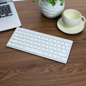 Tastaturen schlanke drahtlose Bluetooth -Kompatible -Tastatur für Apple iMac iPad Android Phone Tablet 100% brandneu und hochwertiges Schwarz/Weiß