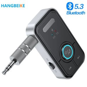 Игроки Bluetooth 5.3 Aux Bluetooth Audio Adapter 3.5mm Jack 2in1 передатчик приемника для проводных наушников телевизионные динамики автомобиль Mp3 Player