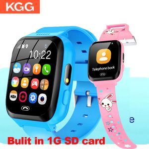 Watches Game Watch Çocuklar Akıllı İzle 2G Telefon Arama Müzik Oyun El Flashlight 6 Oyunlar 1GB SD Kart Saat Erkek Kız Hediyeleri.