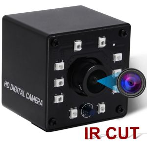 Webcams Kızılötesi USB Webcam 1080p Full HD MJPEG 30FPS Gece Görüşü Ir Cut Mini USB Kamera Android, Linux, Windows, PC için LED'li