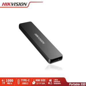 Sürücüler Hikvision Taşınabilir SSD 512GB Harici SSD 1 TB Disk Sürücüsü 256GB SSD USB3.1 TYPEC Gen2 Katı Hal Disk PC HDD'yi değiştirin