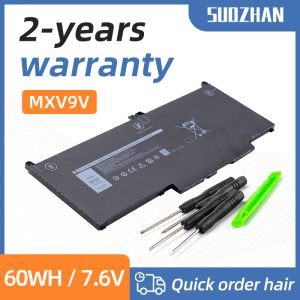 Piller SUOZHAN 7.6V 60Wh MXV9V Dizüstü Dizüstü Dizüstü Dell Latitude 7300 7400 5300 5310 5300 5310 2IN1 Serisi 5VC2M 05VC2M 829MX 0829MX