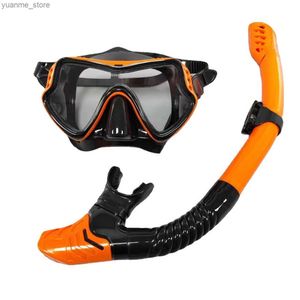 Дайвинговые маски бренд Профессиональное силиконовое оборудование Scuba Diving Mask Equipment Aductable для взрослых УФ -водонепроницаемые плавательные очки для мужчин и женщин Y240410
