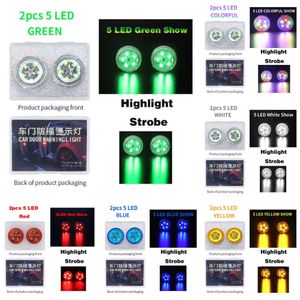 Новые 2 ПК против коллизионных стробоскопов предупреждение о 5-м ярких светодиодных лампах Магнит Индукционный сигнал. Ночные огни