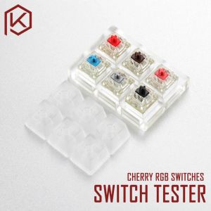 Klavyeler Akrilik Switch Tester 2x2 3x3 Kiraz Mavisi Kırmızı Kahverengi Sessiz Kırmızı Hızlı Gümüş RGB Anahtarları Alüminyum