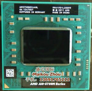 CPUS AMD ноутбук Mobile A10 5750M A105750M A10 5750M Cocket FS1 CPU 4M Cache/2,5 ГГц/квадропроцессор для ноутбука для GM45/PM45