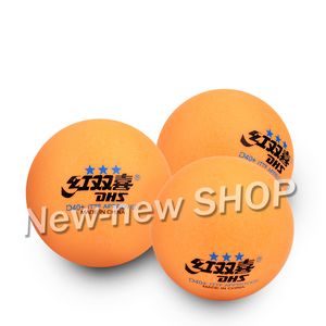 Orijinal DHS Yeni 3 Yıldızlı D40+ Masa Tenis Topları 3 Yıldız Yıldızlı Abs Bals Plastik Turuncu Poli Ping Pong Topları