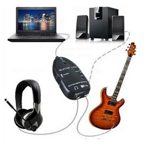 Easy Plug и Play Guitar Link в USB -интерфейс -кабель для записи ПК и видео